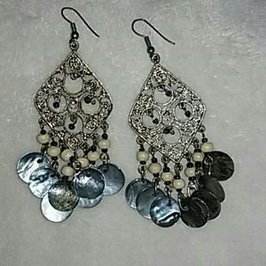 shell and bead earrings
